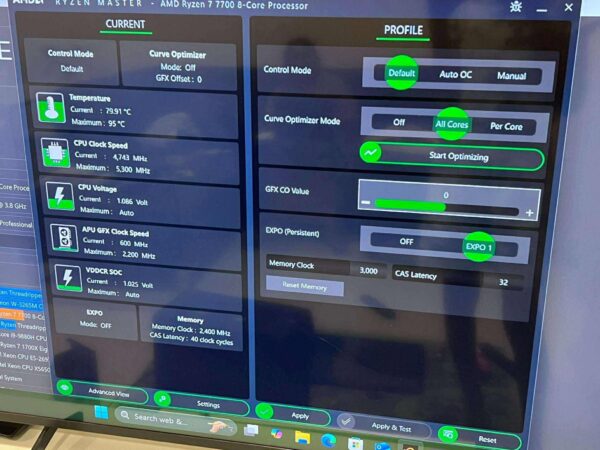 Gaming pc Ryzen 7 7700, rtx 4060, b850 gaming X WiFi6e, 32 gb ram, 1tb m.2